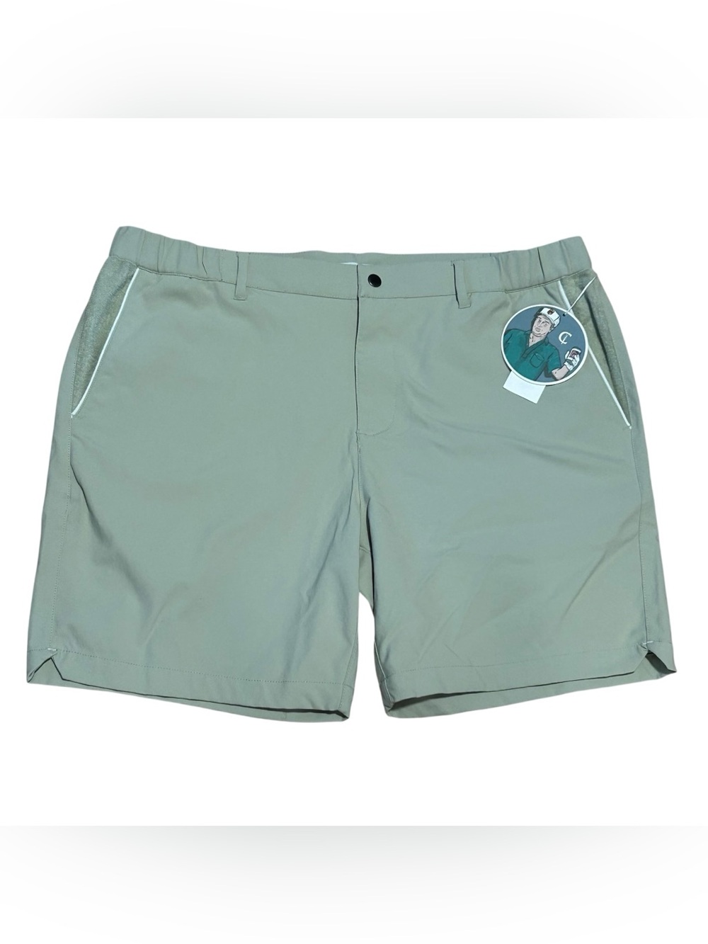 New Criquet Anytime Shorts Nylon Golf Performance Stretch Size XXL Sage